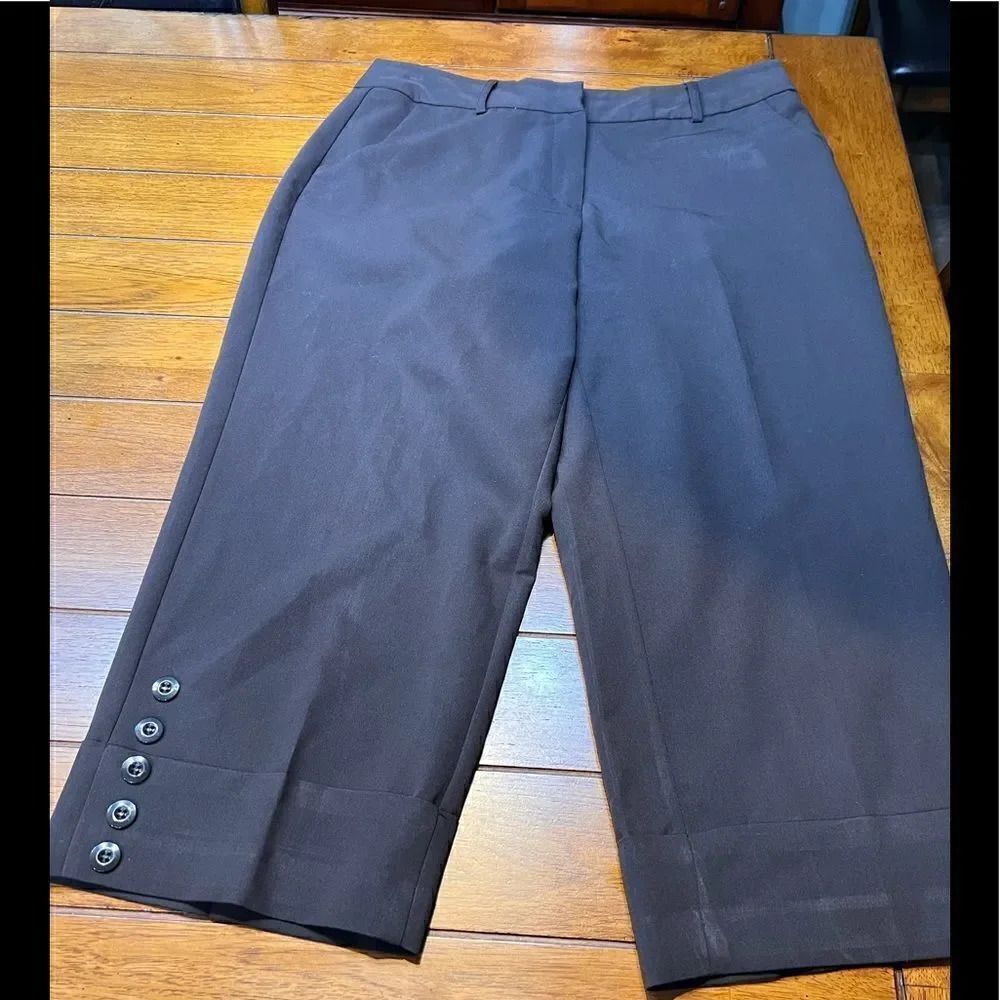 EUC Dress Barn Brown Capri’s Size 10 #HDC1